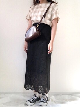 「プチプラミックス」｜かなさん（レディース・163cm）の夏コーディネート