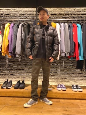 「パンクコーデ」｜「アイテム（スウェット）」を使った、Shuto Kinoshitaさん（メンズ・170cm）の冬コーディネート