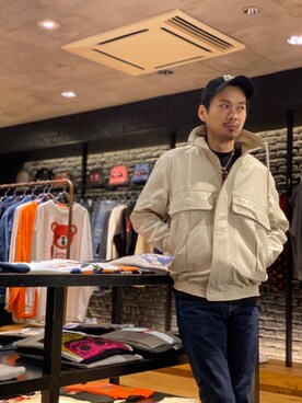 「レザーコーデ」｜「アイテム（スウェット）」を使った、Shuto Kinoshitaさん（メンズ・170cm）の冬コーディネート