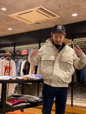 「レザーコーデ」｜「アイテム（ブルゾン）」を使った、Shuto Kinoshitaさん（メンズ・170cm）の冬コーディネート