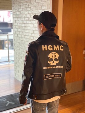 「コラボレーション」｜「アイテム（ライダースジャケット）」を使った、Shuto Kinoshitaさん（メンズ・170cm）の冬コーディネート