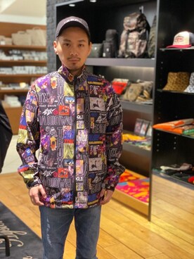 「コラボレーション」｜「アイテム（ナイロンジャケット）」を使った、Shuto Kinoshitaさん（メンズ・170cm）の春コーディネート