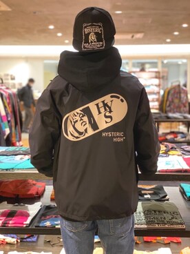 「HYSTERIC GLAMOUR（ヒステリックグラマー）のHYS WHISKY柄 刺繍キャップ（キャップ）」を使った、Shuto Kinoshitaさん（メンズ・170cm）の春コーディネート