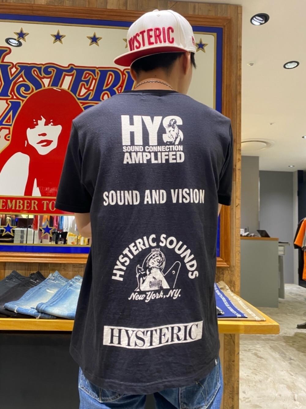 「Tシャツ、Hysteric Glamour、シンプルコーデ、夏コーデ、ラフコーデ、カジュアルコーデ、ヒステリックグラマー、アメカジコーデ」｜「HYSTERIC GLAMOURのHYS SOUNDS SCRATCH pt Tシャツ（Tシャツ/カットソー、ブラック系）」を使った、Shuto Kinoshitaさん（メンズ・170cm）の夏コーディネートの1枚目の写真