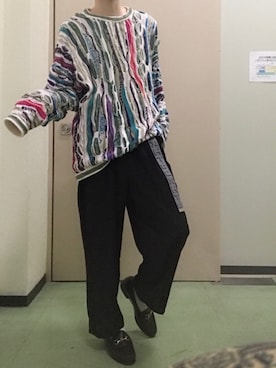 「ETHOSENS（エトセンス）のアイテム（ベルト）」を使った、すさん（メンズ・178cm）の秋コーディネート