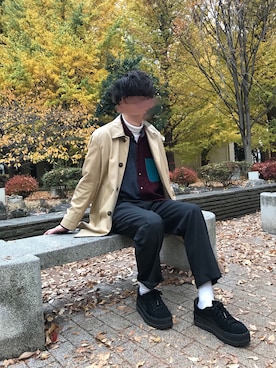 「ivory court（アイボリーコート）のアイテム」を使った、すさん（メンズ・178cm）の冬コーディネート