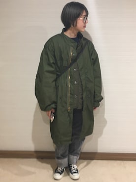 「USA」｜「アイテム（ジャケット/アウター）」を使った、ことりさん（レディース・156cm）の春コーディネート