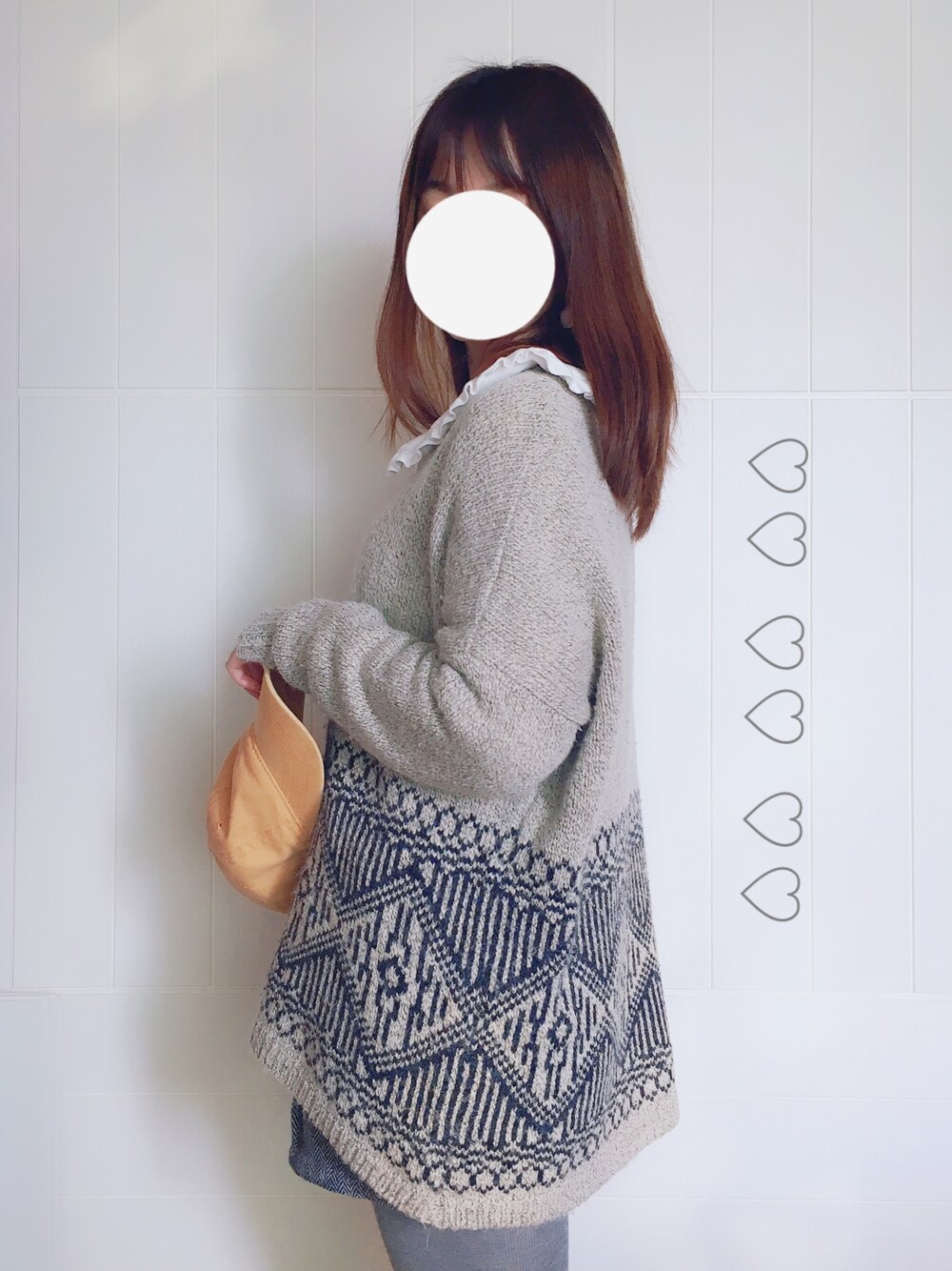 「もこもこ、ゆるコーデ、冬、シンプル」｜「square houlestのアイテム（キャップ、イエロー系）」を使った、XminoXさん（レディース・163cm）の冬コーディネートの1枚目の写真