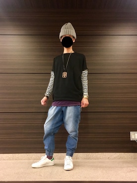 「WWF（ダブリュー・ダブリュー・エフ）のアイテム」を使った、あしたかさん（メンズ・170cm）の春コーディネート