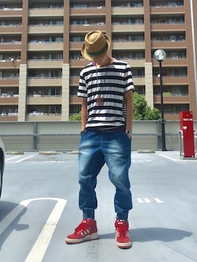 「7のアイテム」を使った、あしたかさん（メンズ・170cm）の夏コーディネート