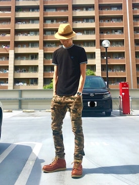 「WWF（ダブリュー・ダブリュー・エフ）のアイテム」を使った、あしたかさん（メンズ・170cm）の夏コーディネート