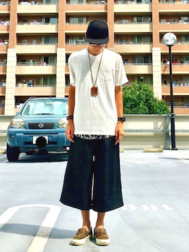 「WWF（ダブリュー・ダブリュー・エフ）のアイテム」を使った、あしたかさん（メンズ・170cm）の夏コーディネート