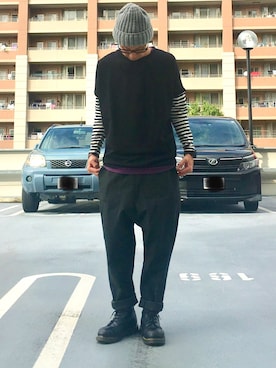 「WWF（ダブリュー・ダブリュー・エフ）のアイテム」を使った、あしたかさん（メンズ・170cm）の秋コーディネート