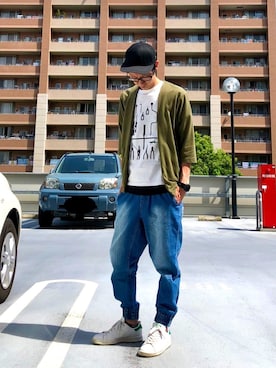 「7のアイテム」を使った、あしたかさん（メンズ・170cm）の春コーディネート