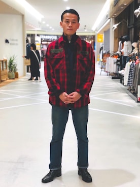 「チェック柄に恋してる」｜「アイテム（ジャージ）」を使った、N.Nさん（メンズ・165cm）の秋コーディネート