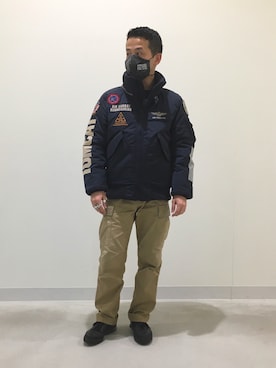 「アイテム（マスク、その他）」を使った、N.Nさん（メンズ・165cm）の冬コーディネート
