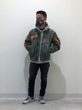 「アイテム（マスク、その他）」を使った、N.Nさん（メンズ・165cm）の冬コーディネート