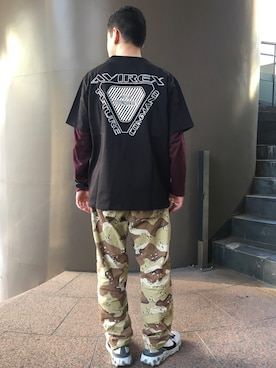「AVIREX（アヴィレックス）のリラックス イージーパンツ/RELAX EASY PANTS/アヴィレックス/AVIREX（その他パンツ）」を使った、N.Nさん（メンズ・165cm）の春コーディネート