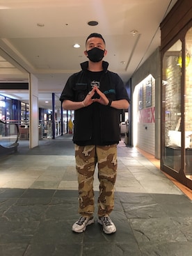 「AVIREX（アヴィレックス）のリラックス イージーパンツ/RELAX EASY PANTS/アヴィレックス/AVIREX（その他パンツ）」を使った、N.Nさん（メンズ・165cm）の夏コーディネート