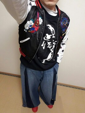 「DIESEL（ディーゼル）のアイテム（ブルゾン）」を使った、D.I.JのNxAxOさん（メンズ・178cm）の冬コーディネート
