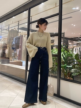 「LAATO（ラート）のアイテム」を使った、萌桃さん（レディース・164cm）の冬コーディネート