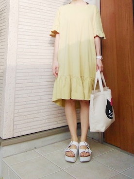 「KBF+（ケービーエフプラス）のアイテム（ワンピース/ドレス）」を使った、★さん（レディース・163cm）の夏コーディネート