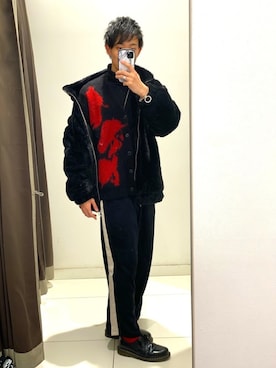 「DETAILS（ディテールズ）のアイテム（ジャケット/アウター）」を使った、kyoさん（メンズ・177cm）の冬コーディネート