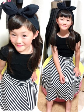 「リボンヘアバンド」｜T.Iさん（レディース・165cm）の夏コーディネート