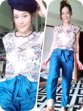 「paper（ペーパー）のアイテム」を使った、T.Iさん（レディース・165cm）の夏コーディネート