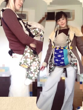 「コーデュロイパンツ」｜「アイテム（ムートンコート）」を使った、T.Iさん（レディース・165cm）の冬コーディネート