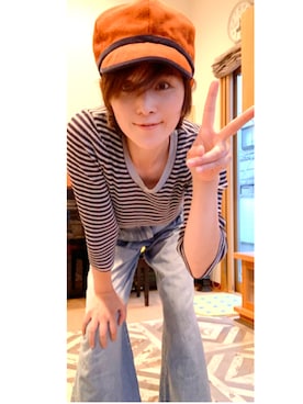 「アイテム（キャスケット）」を使った、T.Iさん（レディース・165cm・40代）の秋コーディネート