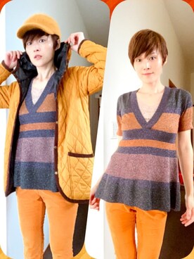 「COMPOSITION FIVE（コンポジション　ファイブ）のアイテム」を使った、T.Iさん（レディース・165cm）の秋コーディネート