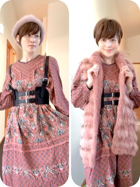 ワンピースを使った スモーキーピンク の人気ファッションコーディネート Wear