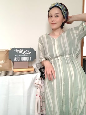 「おうちスタイル」｜「アイテム（シャツワンピース）」を使った、T.Iさん（レディース・165cm）の春コーディネート