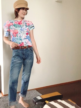 「ユナイテッドアローズ」｜「アイテム（キャップ）」を使った、T.Iさん（レディース・165cm）の夏コーディネート