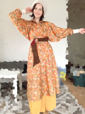 「アイテム（ワンピース/ドレス）」を使った、T.Iさん（レディース・165cm・40代）の秋コーディネート