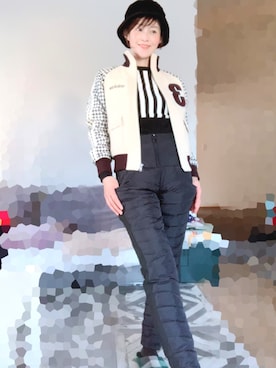 「アイテム（ブルゾン）」を使った、T.Iさん（レディース・166cm・40代）の冬コーディネート