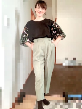 「チュールスリーブ」｜T.Iさん（レディース・166cm）の春コーディネート