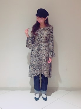 「アイテム（イヤリング）」を使った、higuchinさん（レディース・160cm）の春コーディネート