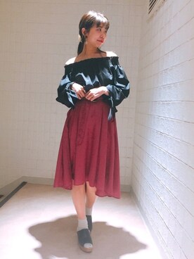 「アイテム（イヤリング）」を使った、higuchinさん（レディース・160cm）の春コーディネート