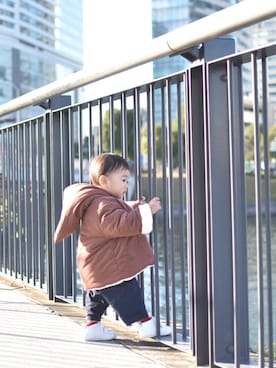 「小人コート」｜ゆ うさん（キッズ・80cm）の秋コーディネート