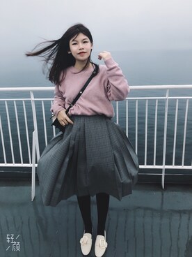 「travel」｜「アイテム（ニット/セーター）」を使った、futoriさん（レディース・155cm）の秋コーディネート