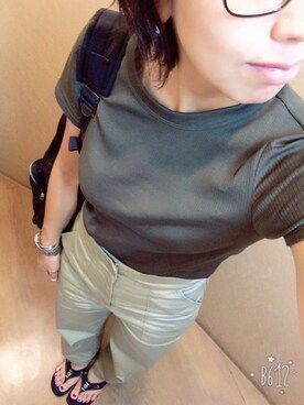 「CISOLASSE（シソーラス）のアイテム（ピアス（両耳用））」を使った、さぼまま㊻さん（レディース・158cm）の夏コーディネート