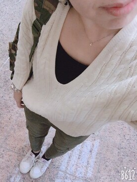 「gallardagalante」｜「アイテム（カーゴパンツ）」を使った、さぼまま㊻さん（レディース・158cm）の春コーディネート