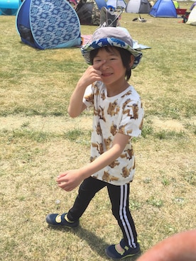 「HAKKA（ハッカ）のアイテム」を使った、michelさん（キッズ・120cm）の春コーディネート