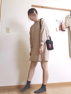 「Honeys（ハニーズ）のアイテム（チュニック）」を使った、haruさん（レディース・153cm）の夏コーディネート