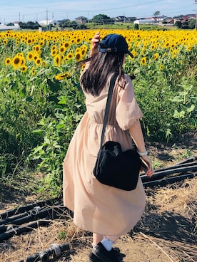 「ehka sopo（エヘカソポ）のアイテム（シャツワンピース）」を使った、haruさん（レディース・153cm）の秋コーディネート