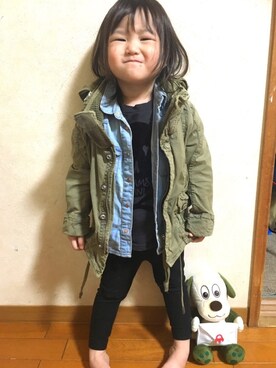 「goa（ゴア）のアイテム（ジャケット/アウター）」を使った、みーなさん（キッズ・120cm）の秋コーディネート