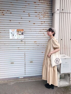 「coca（coca）（コカ）のアイテム（ハンチング/ベレー帽）」を使った、yu.さん（レディース・159cm）の秋コーディネート
