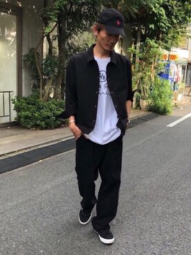 「残暑コーデ」｜「アイテム（ジャケット/アウター）」を使った、かっしーさん（メンズ・167cm）の夏コーディネート